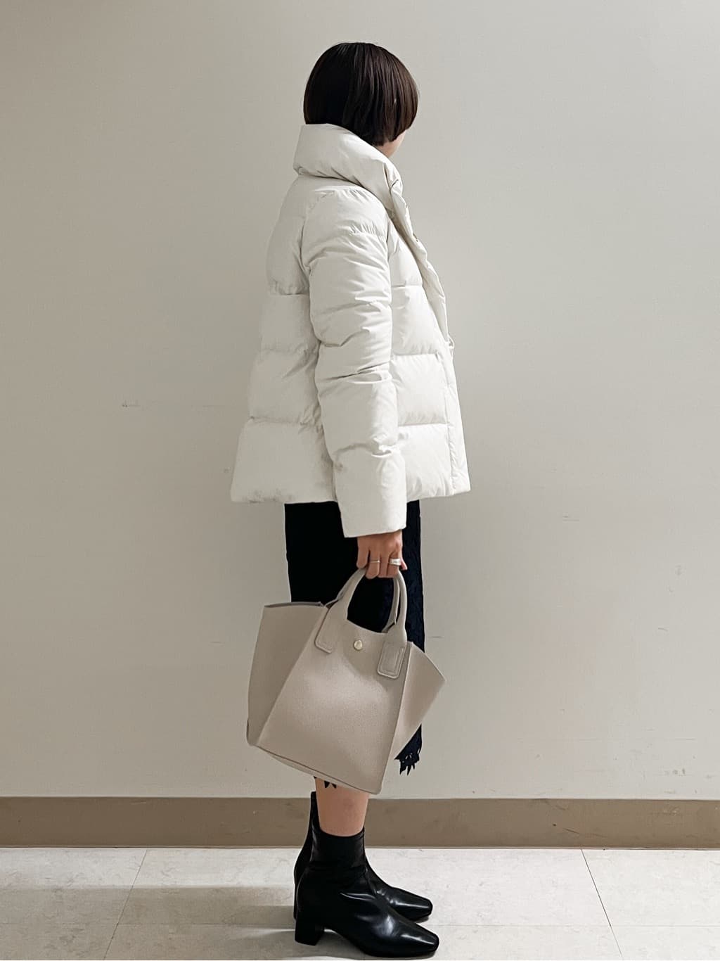あかねさんの「OPAQUE.CLIP｜撥水ショートダウン【防風／抗菌防臭／洗濯機洗い可】《SS～LL》」を使ったコーディネート