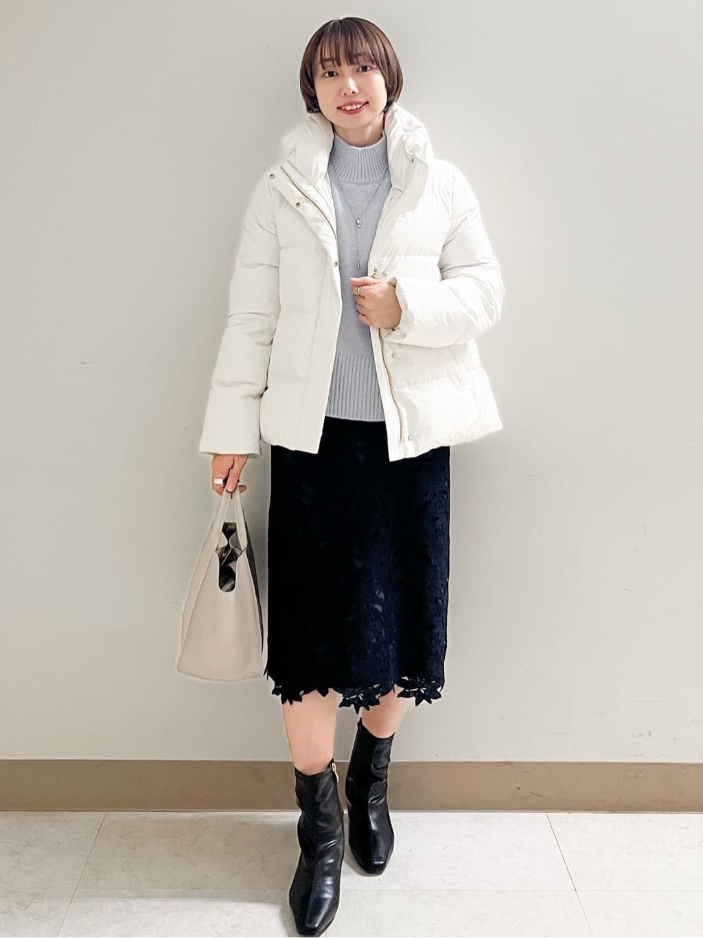 あかねさんの「OPAQUE.CLIP｜撥水ショートダウン【防風／抗菌防臭／洗濯機洗い可】《SS～LL》」を使ったコーディネート