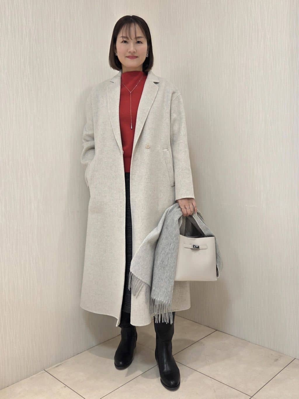 naokoさんの「UNTITLED｜【洗える】モックネックミラノリブニット」を使ったコーディネート