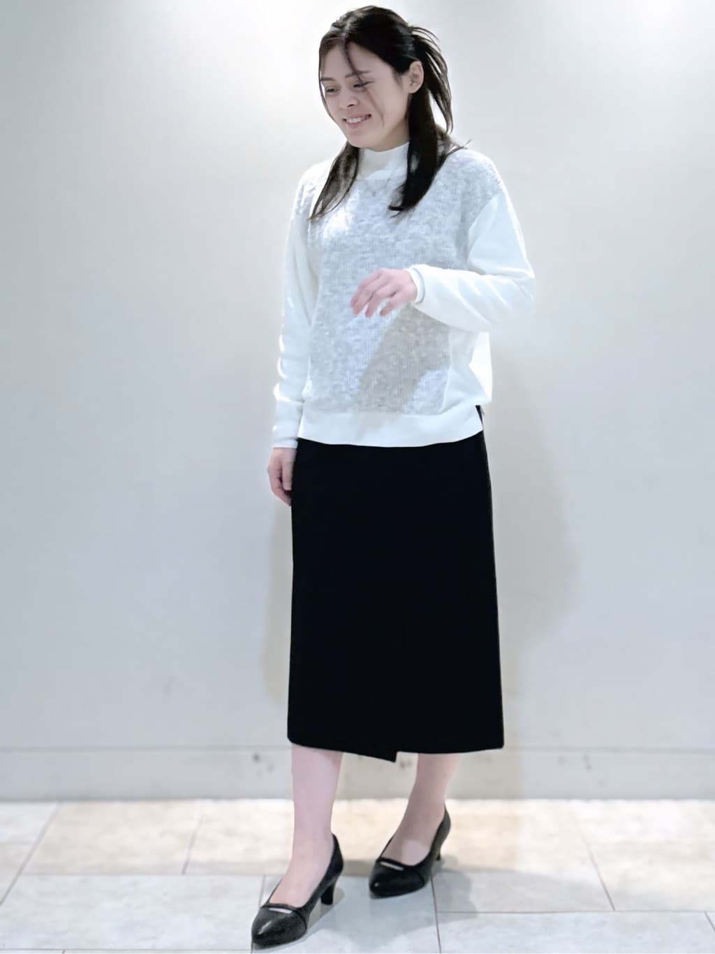 S&auml;K&iuml;さんの「Reflect｜アーガイル柄ハイネックニット」を使ったコーディネート