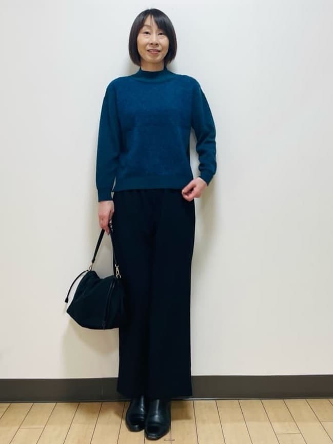 Riiさんの「Reflect｜アーガイル柄ハイネックニット」を使ったコーディネート