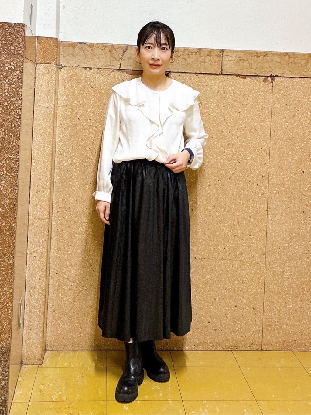 hattoriさんの「INDIVI｜【通勤スーツ／洗える】ストレッチカラーレスジャケット」を使ったコーディネート