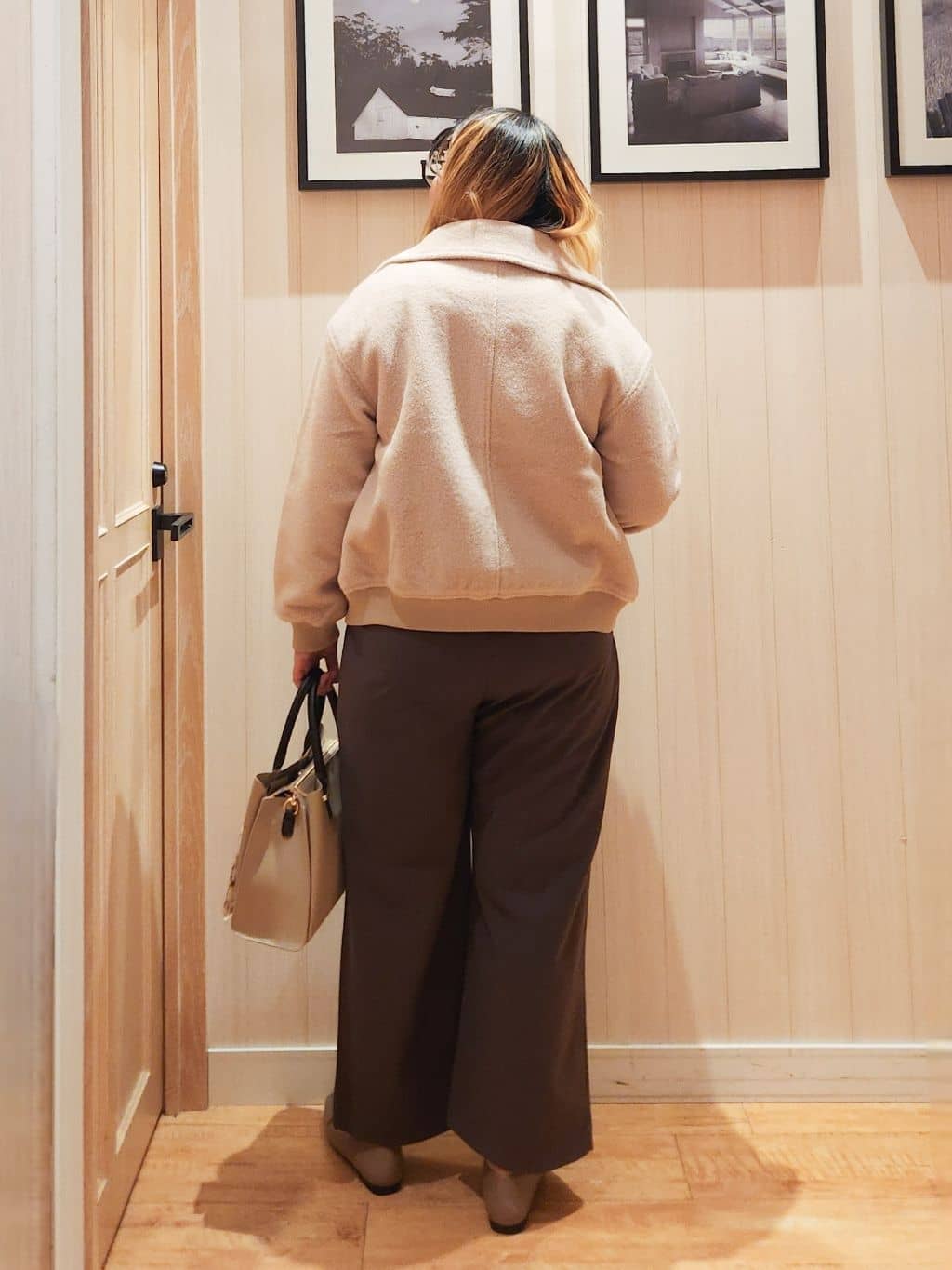 れーやんさんの「SHOO･LA･RUE｜【S-LL】軽くてふんわりあたたかい スライバージャケット」を使ったコーディネート