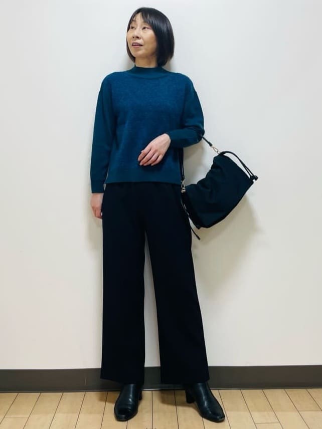 Riiさんの「Reflect｜アーガイル柄ハイネックニット」を使ったコーディネート