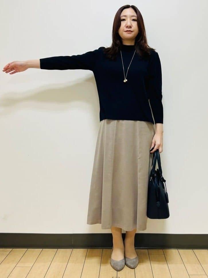 miiiさんの「Reflect｜【選べる5色／アンサンブル可】プチハイネックリブニット」を使ったコーディネート