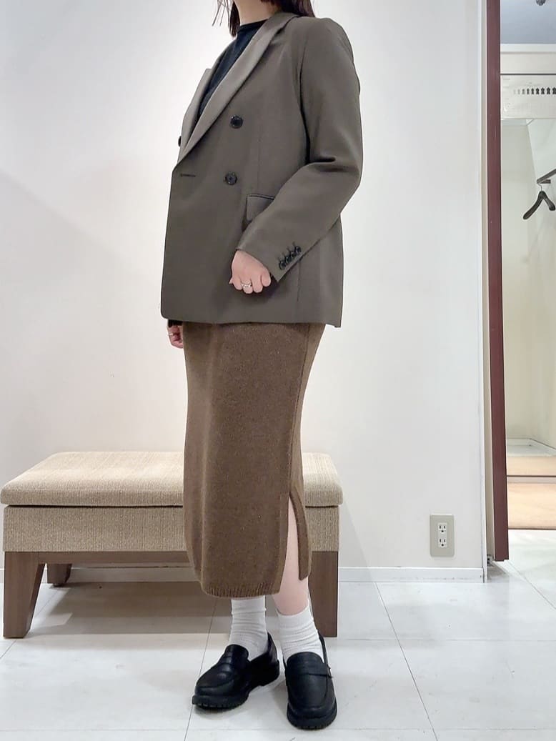 YUIさんの「UNTITLED｜【セットアップ可】ウールライク ダブルブレストジャケット」を使ったコーディネート