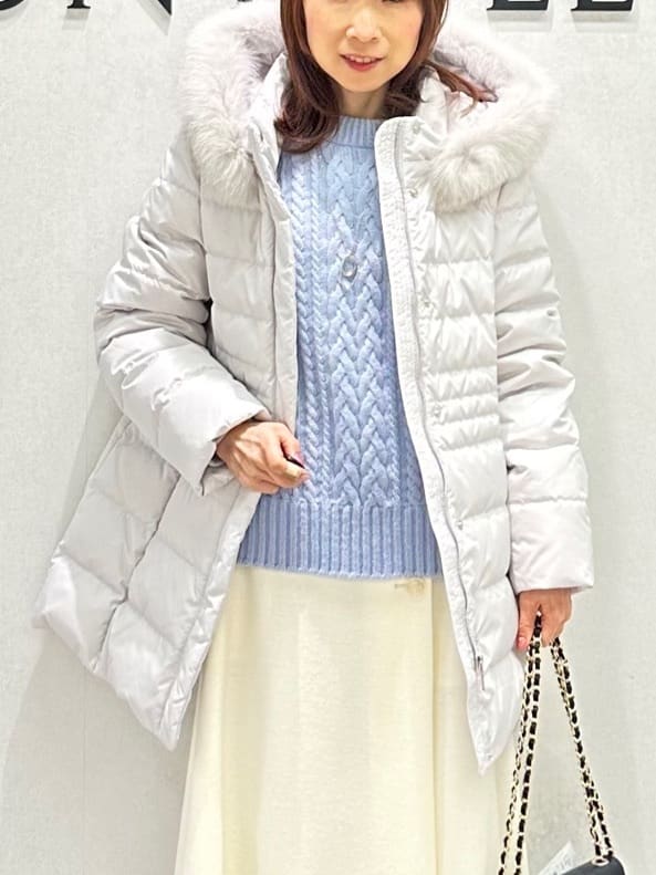 Miwaさんの「UNTITLED｜【洗える】スポンディッシュ ケーブル柄ニット」を使ったコーディネート