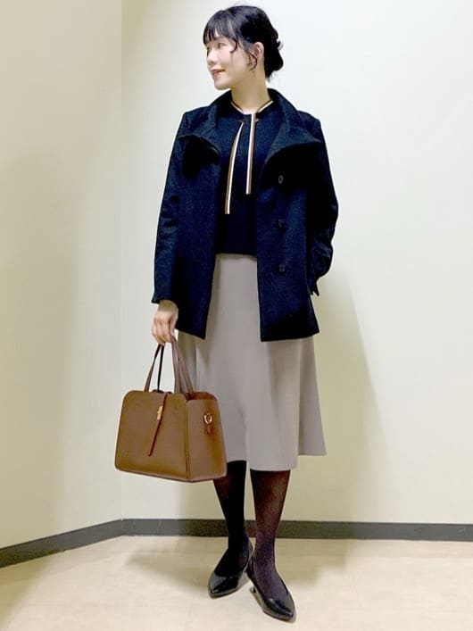  beni_gingerさんの「Reflect｜【SS-4Lサイズ／衿が顔に当たらない◎】スタンドネックミドルコート」を使ったコーディネート
