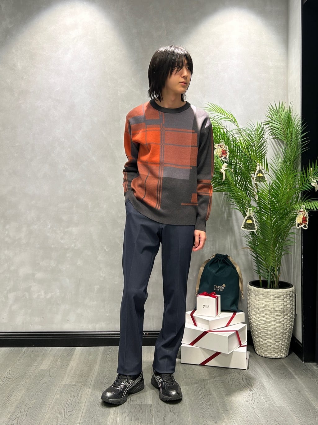 ruiさんの「TAKEO KIKUCHI｜カシミヤブレンド ビーバー調ステンカラーコート」を使ったコーディネート