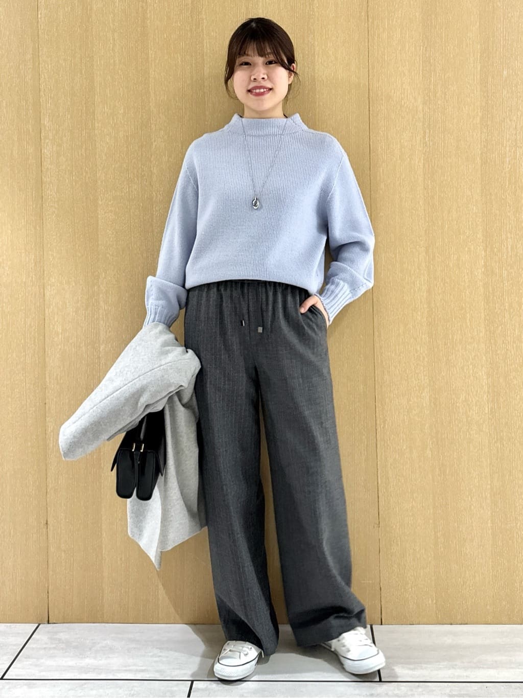 nanaさんの「UNTITLED｜【洗える】スポンディッシュ ボトルネックニット」を使ったコーディネート