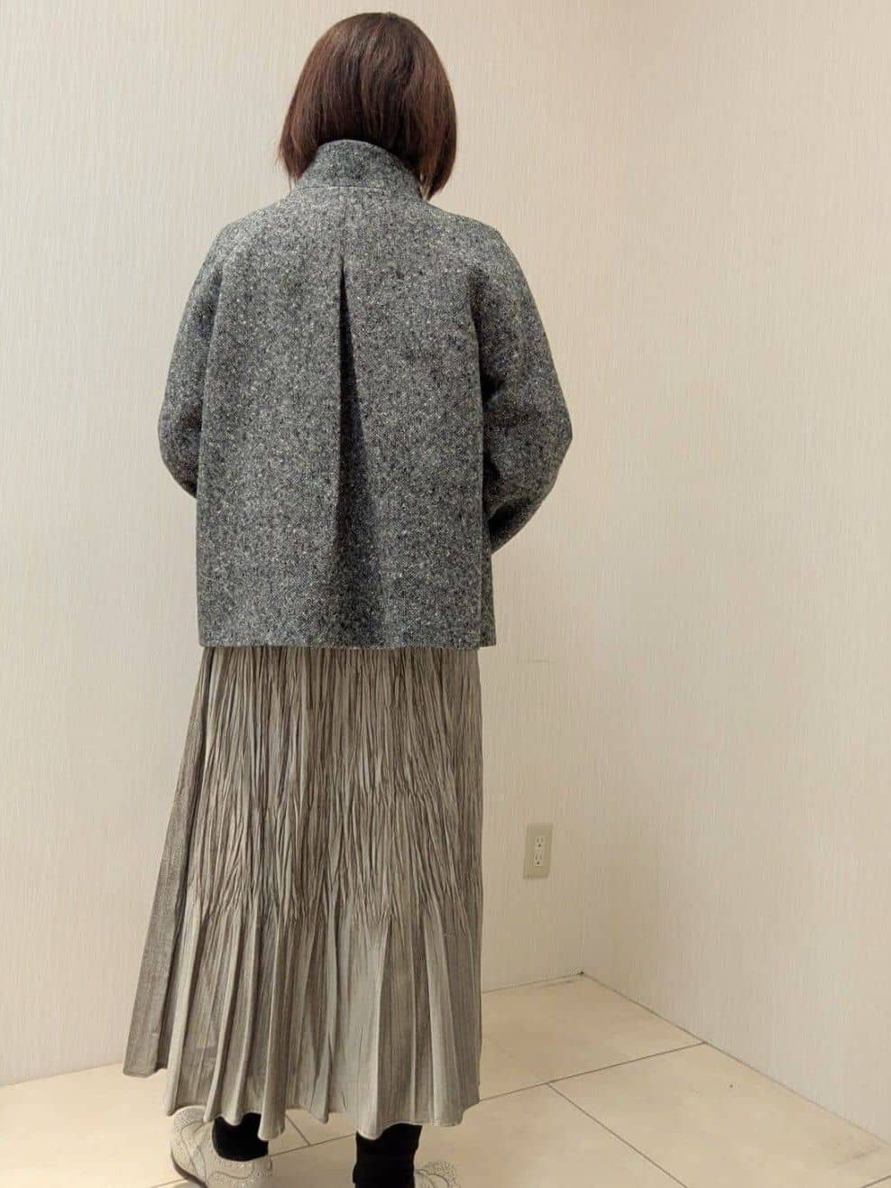 u-macoさんの「UNTITLED｜【スタンドカラー/オンオフ使える】クラシカルツイードコート」を使ったコーディネート