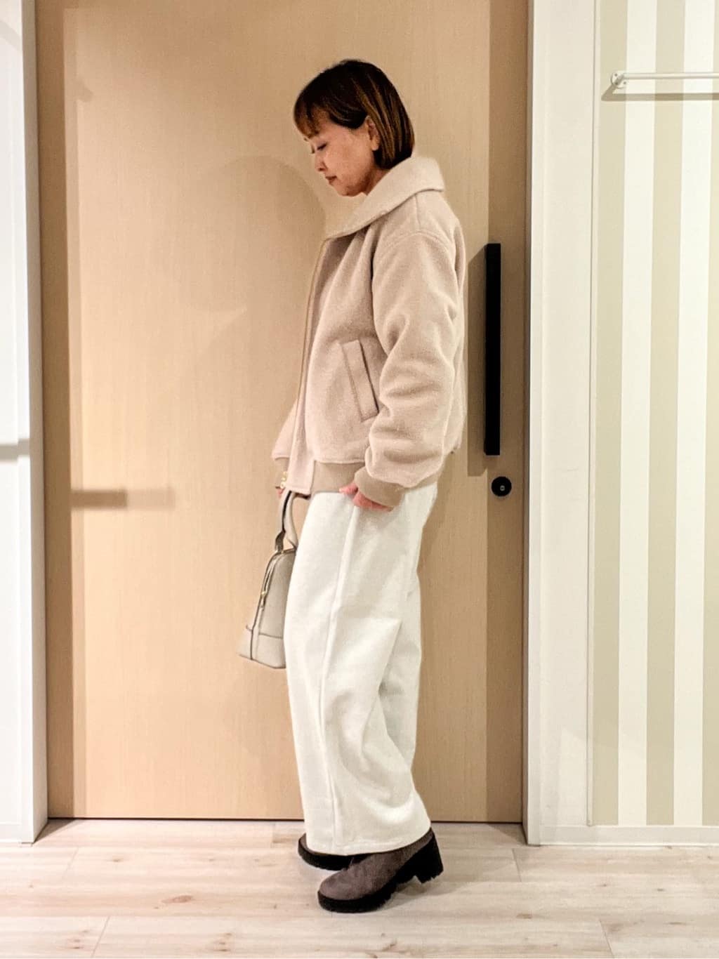 ぷくりんさんの「SHOO･LA･RUE｜【S-LL】軽くてふんわりあたたかい スライバージャケット」を使ったコーディネート