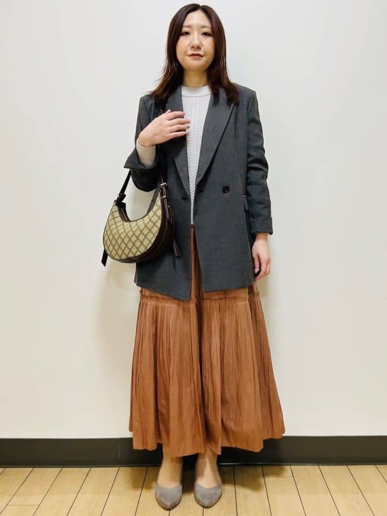 miiiさんの「Reflect｜【ほんのりラメ感◎】ケーブル柄ニット」を使ったコーディネート