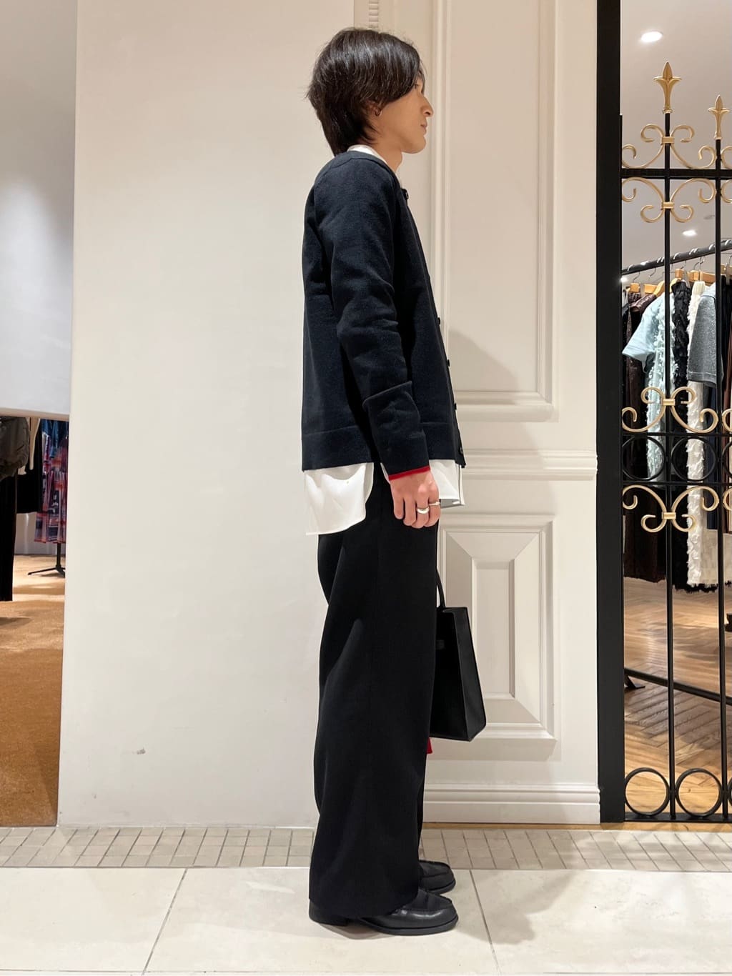 Watanabeさんの「DRESSTERIOR｜200双糸 バンドカラーシャツ」を使ったコーディネート