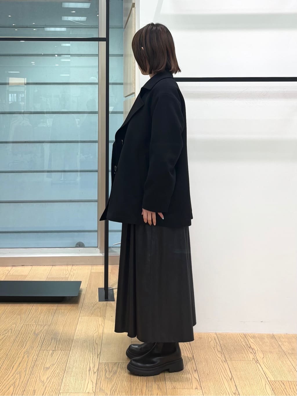 asamiさんの「INDIVI｜【洗える／ラメ／意匠感】ミックスブークレニット」を使ったコーディネート