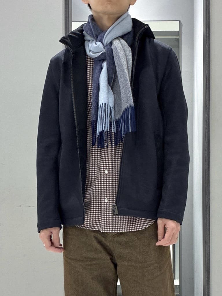 わいずみさんの「TAKEO KIKUCHI｜【JUST ONE LAYER】ダウンファブリック ジップアップ フード ブルゾン」を使ったコーディネート