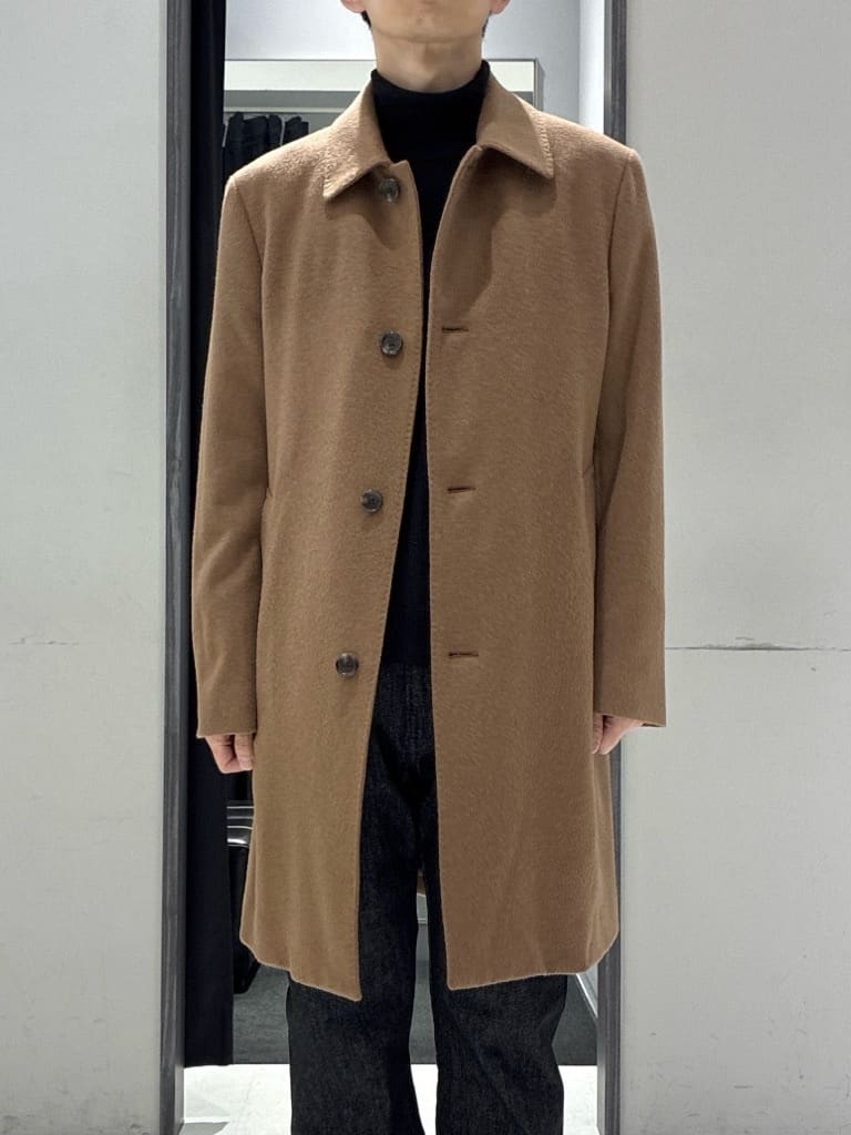 わいずみさんの「TAKEO KIKUCHI｜カシミヤブレンド ビーバー調ステンカラーコート」を使ったコーディネート