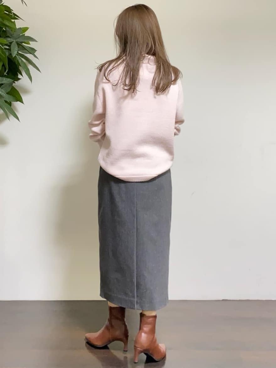 tomoさんの「UNTITLED｜【洗える】スポンディッシュ ボトルネックニット」を使ったコーディネート