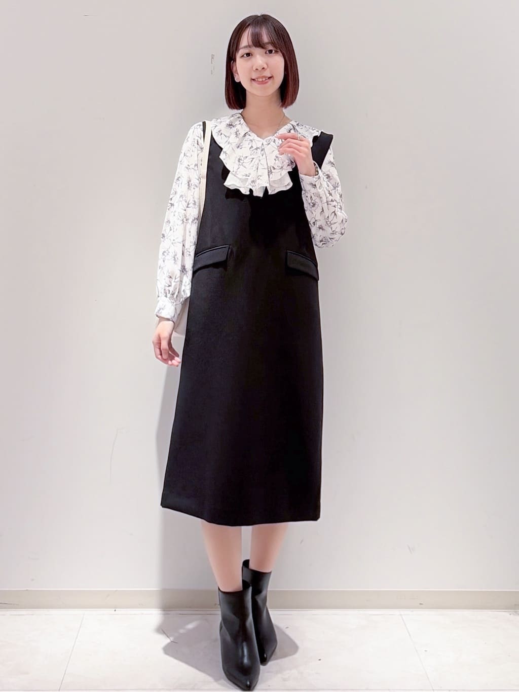 yurinaさんの「index｜キーネックジャンスカ【洗濯機OK／防シワ／イージーアイロン】」を使ったコーディネート