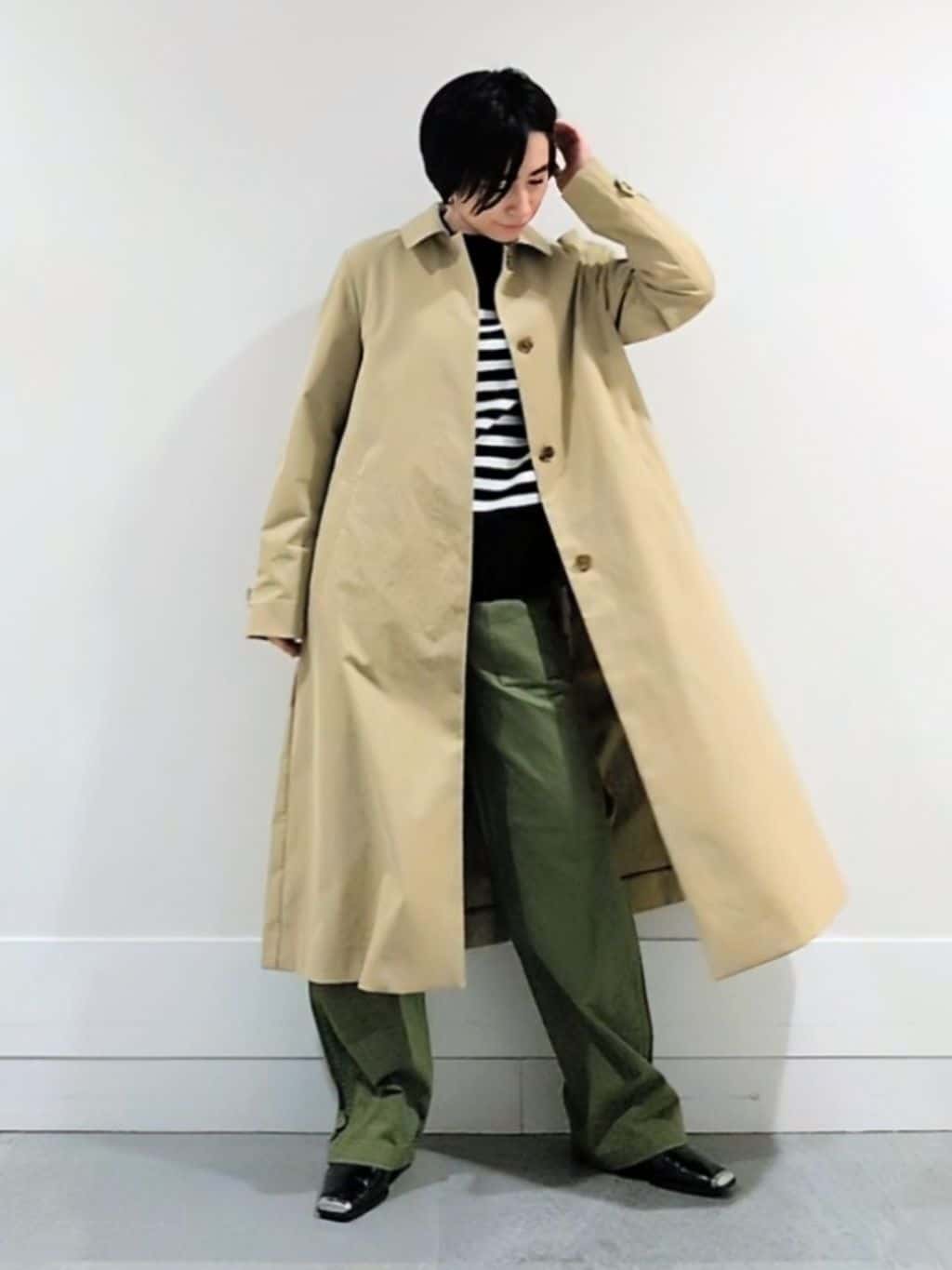 ミズタさんの「UNTITLED｜◆【はっ水/洗える】タスランステンカラーコート」を使ったコーディネート