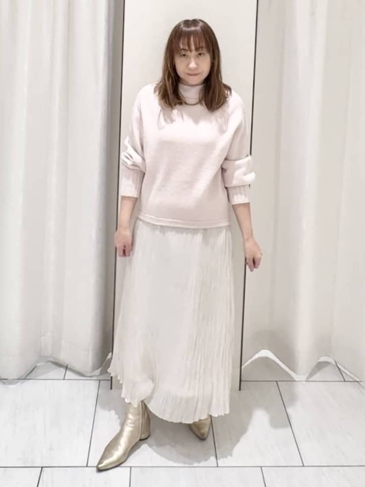 ʏᴜᴋɪᴋᴏさんの「UNTITLED｜【洗える】スポンディッシュ ボトルネックニット」を使ったコーディネート