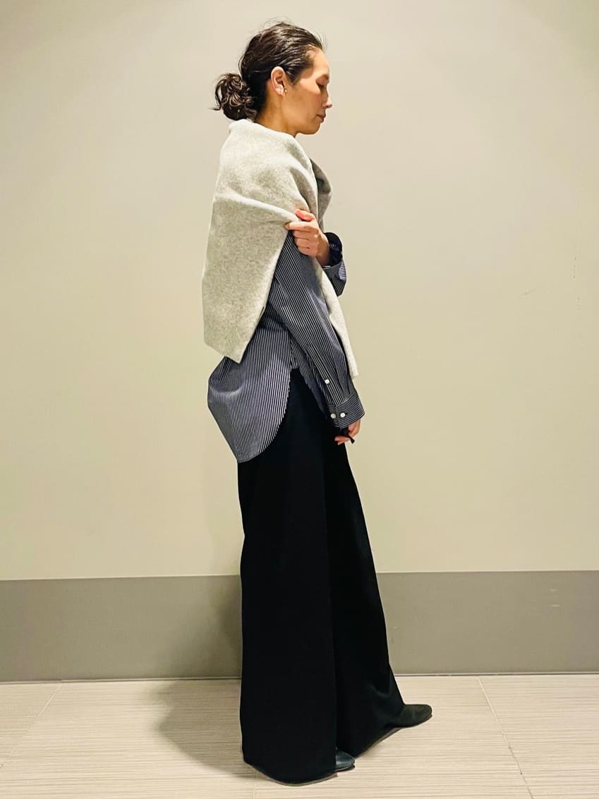 Annさんの「DRESSTERIOR｜◆【通勤/着映え/ウォッシャブル】オーバーシルエット クレリックシャツ」を使ったコーディネート