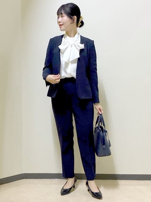  beni_gingerさんの「Reflect｜【SS-4Lサイズ／通勤／セットアップ可】ノーカラージャケット」を使ったコーディネート