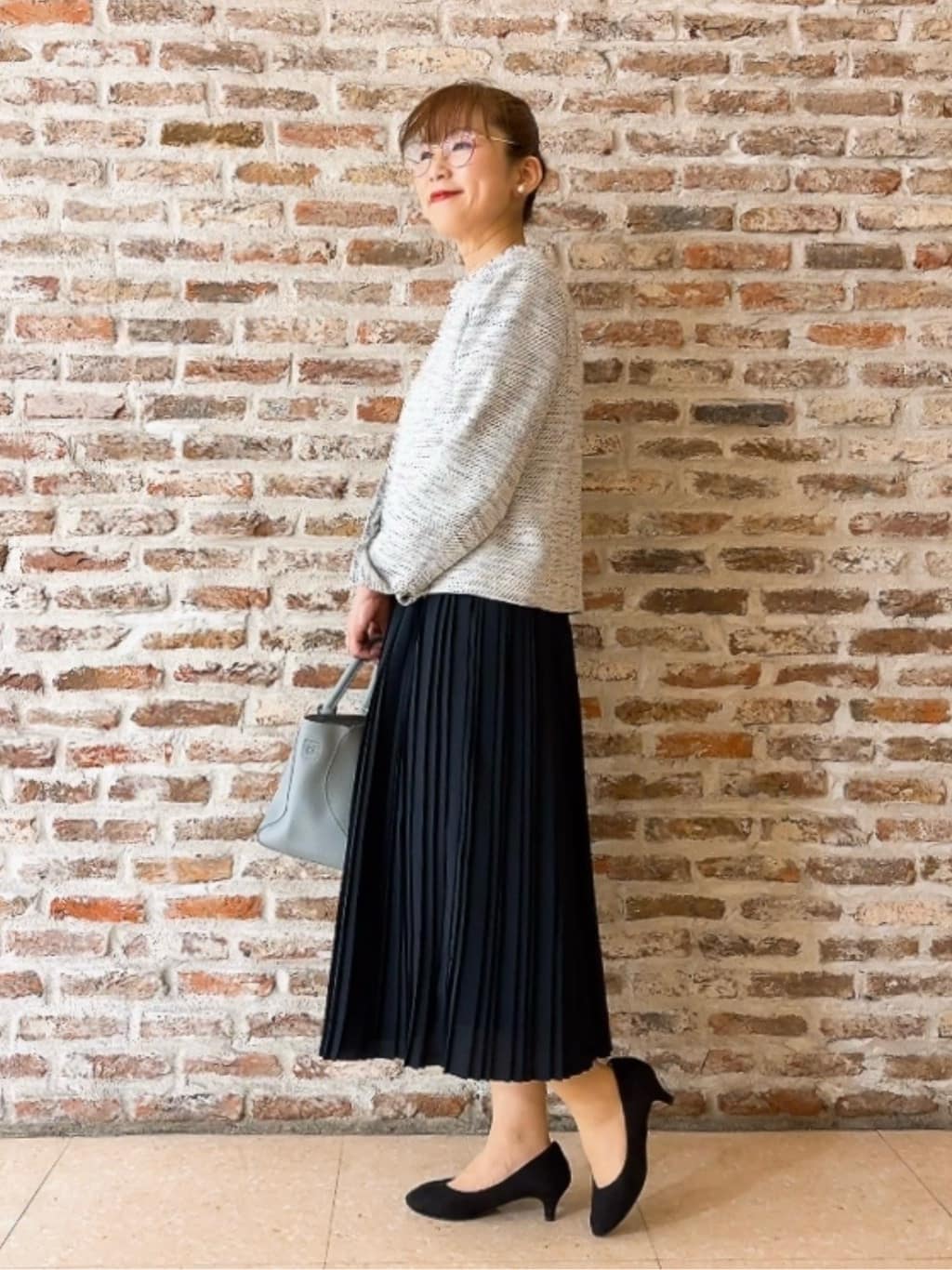 Yasucoさんの「Dessin｜ツイードクルーネックジャケット」を使ったコーディネート
