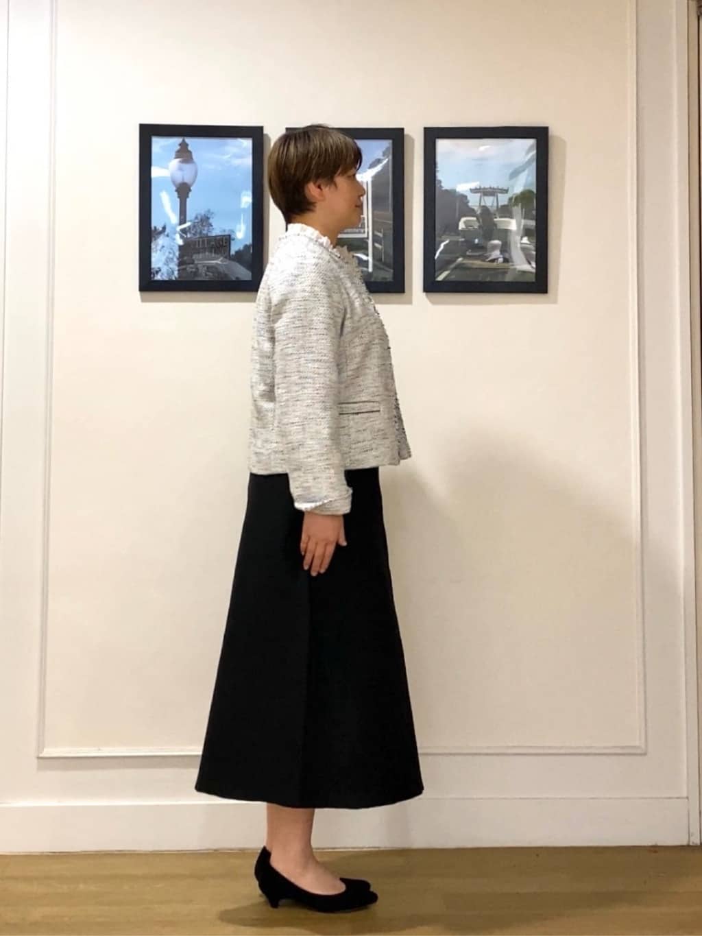 Hiroさんの「Dessin｜ツイードクルーネックジャケット」を使ったコーディネート