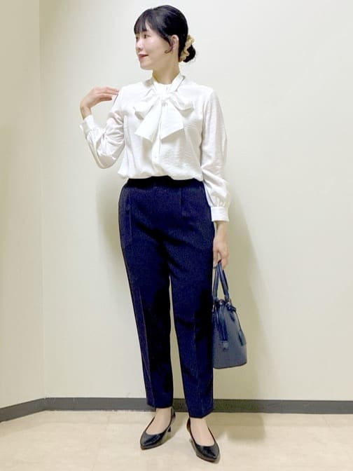  beni_gingerさんの「Reflect｜【SS-4Lサイズ／通勤／セットアップ可】ノーカラージャケット」を使ったコーディネート