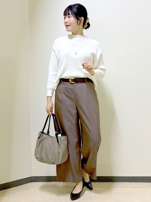  beni_gingerさんの「Reflect｜【腰周りカバー／長め丈】モックネックニットプルオーバー」を使ったコーディネート