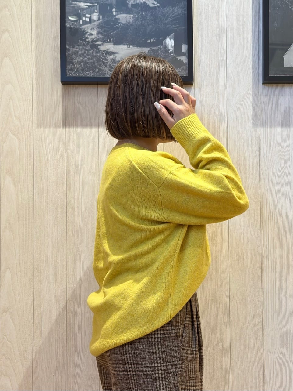 Megさんの「SHOO･LA･RUE｜【あったか/S-LL】脚のラインをきれいに魅せる チェック柄ワイドパンツ」を使ったコーディネート