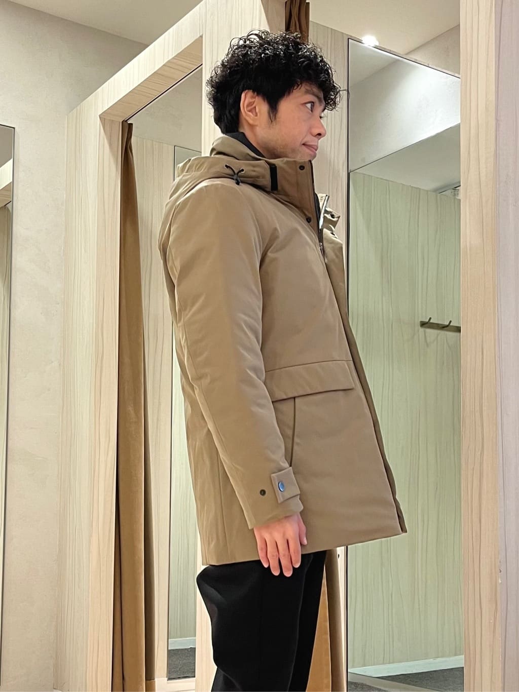 URAさんの「TAKEO KIKUCHI｜【None Of Stress】ストレッチ ダウンブルゾン」を使ったコーディネート