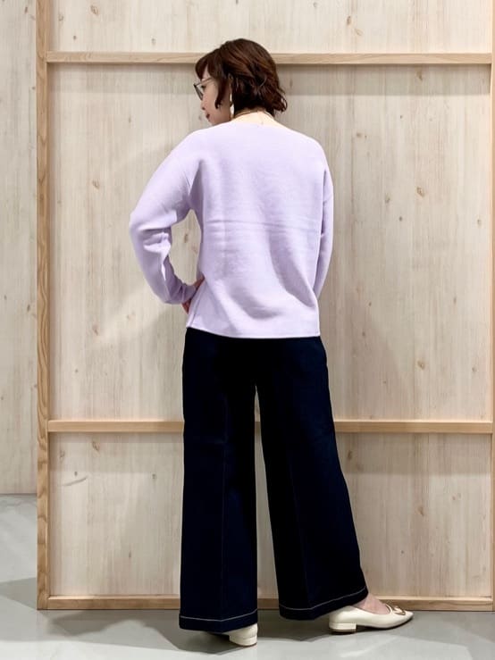 nakoさんの「THE SHOP TK｜【S-XLサイズ/選べる6色】どこから見ても美しい ガーターニット/洗濯機OK」を使ったコーディネート