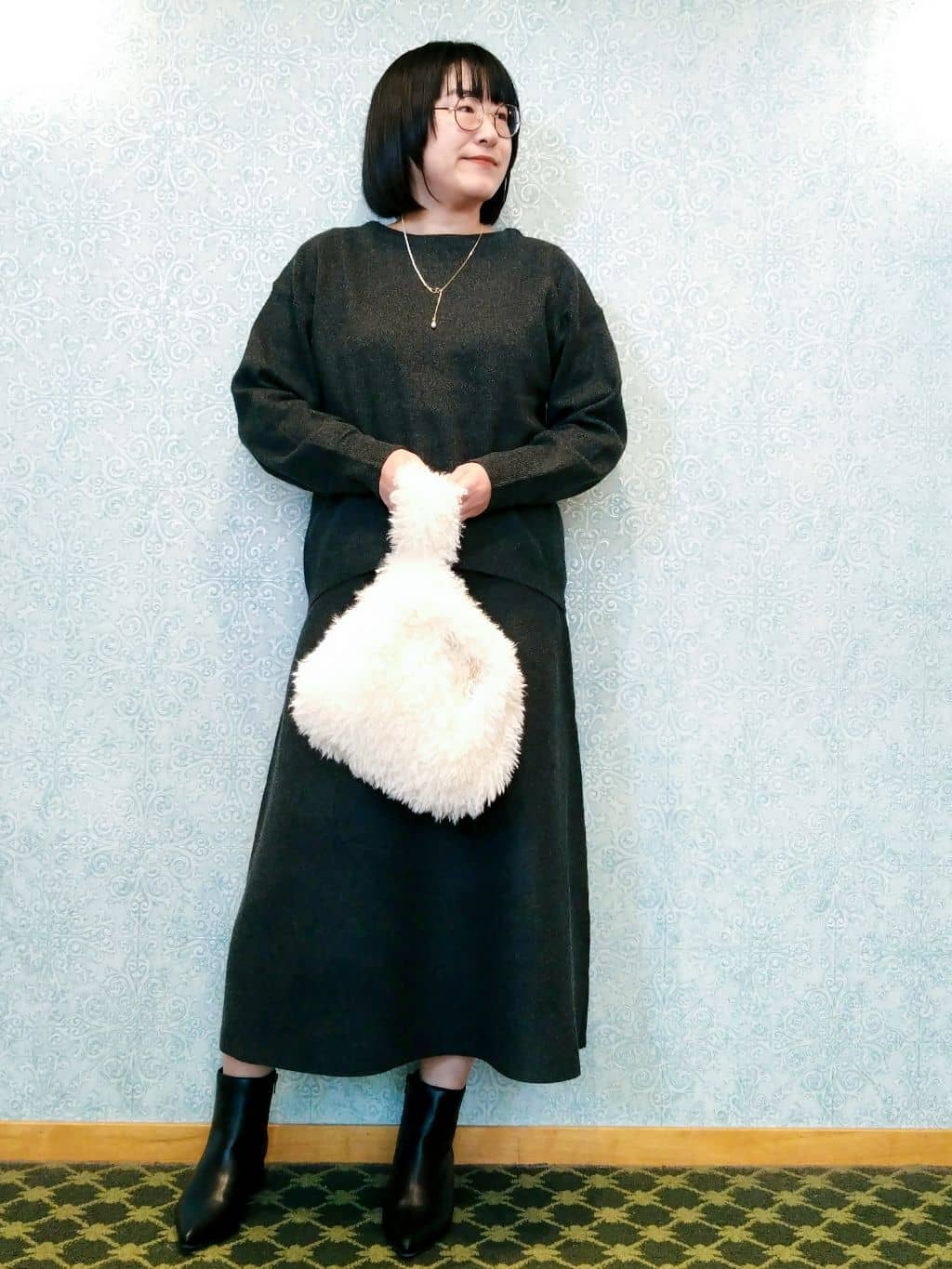 みいさんの「index｜サイド編地切替ニットトップス／セットアップ対応【洗濯機OK】」を使ったコーディネート
