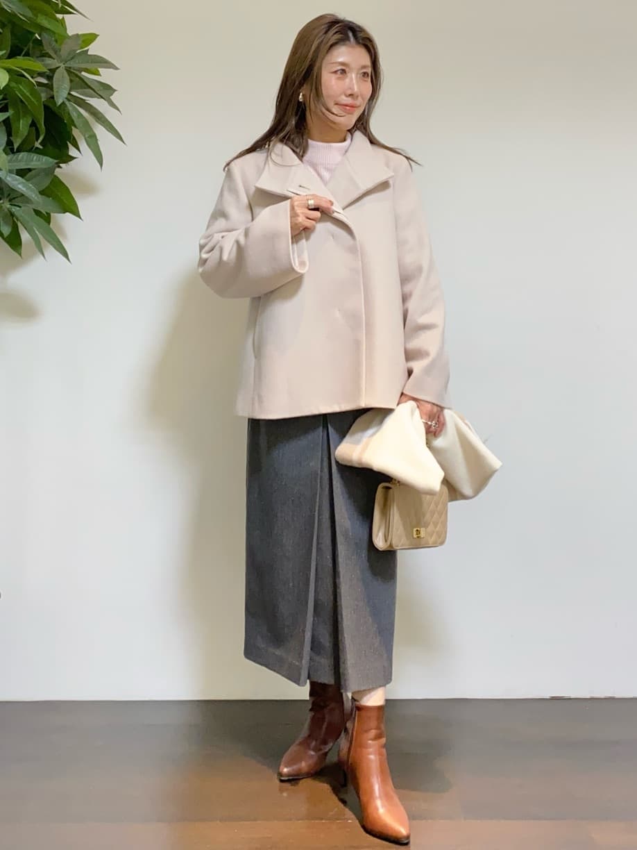 tomoさんの「UNTITLED｜【洗える】スポンディッシュ ボトルネックニット」を使ったコーディネート