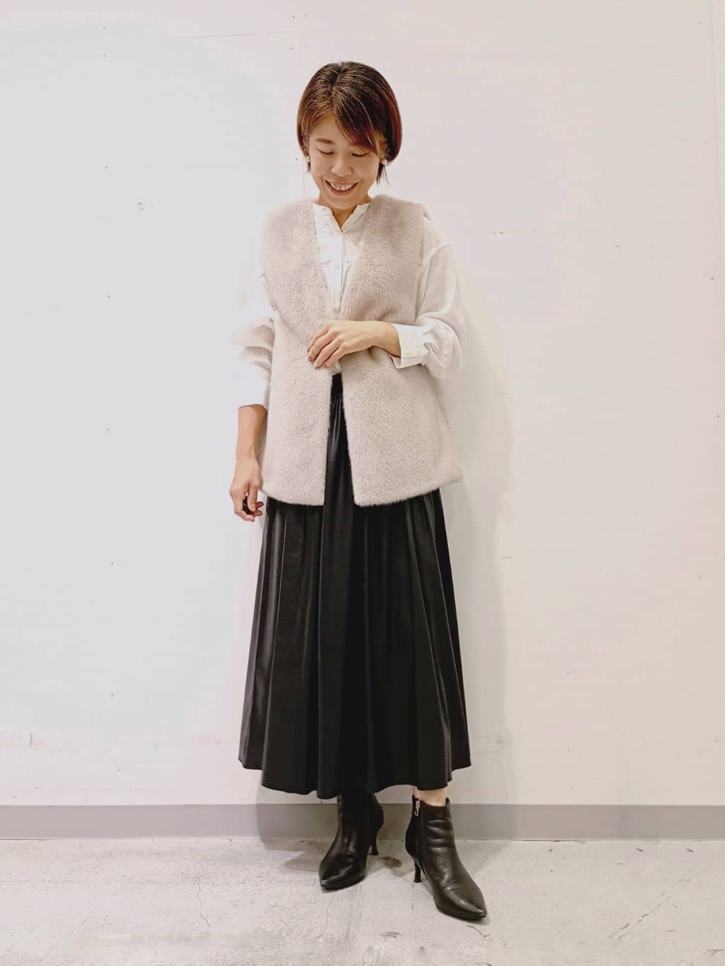 Kさんの「INDIVI｜ミンク調フェイクファージレ」を使ったコーディネート