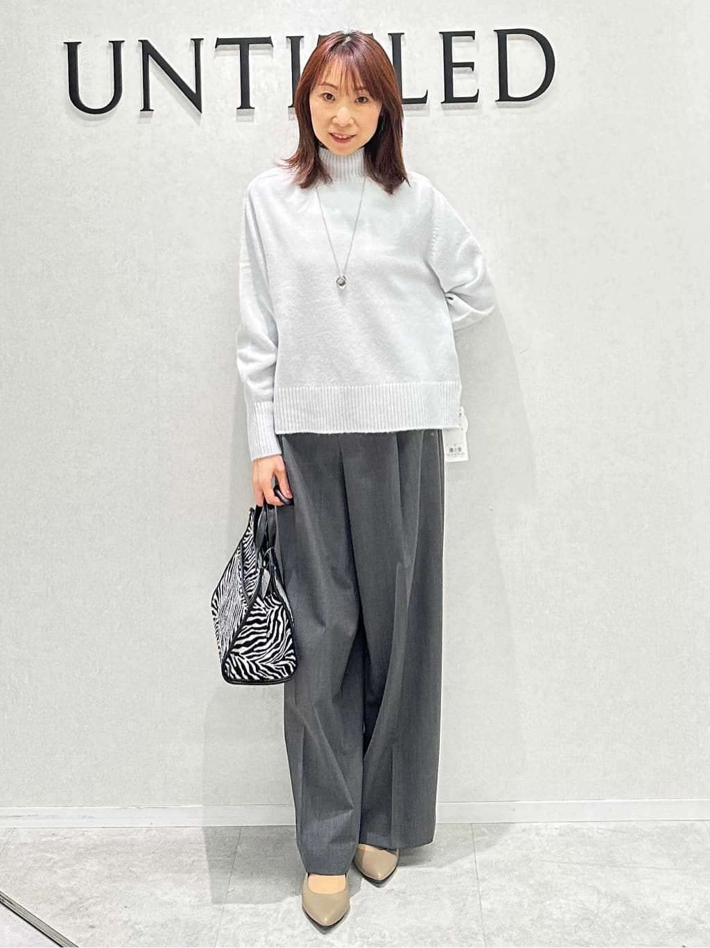 Miwaさんの「UNTITLED｜【8色展開/洗える】ウールカシミヤ ハイネックニット」を使ったコーディネート
