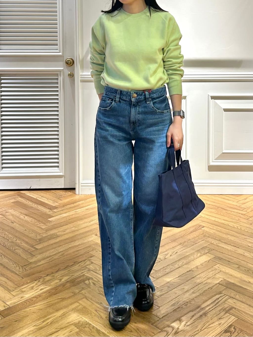 cocoさんの「DRESSTERIOR｜◆ウォッシャブルコットンカシミヤプルオーバーニット」を使ったコーディネート