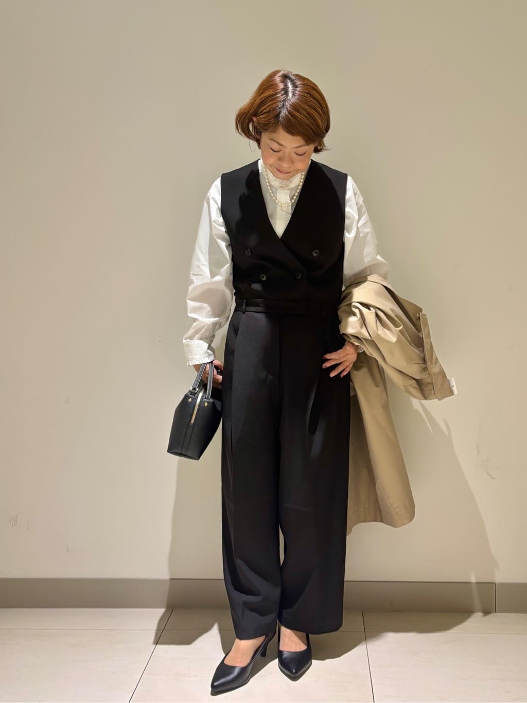Haruさんの「Dessin｜シャンブレースプリングコート」を使ったコーディネート