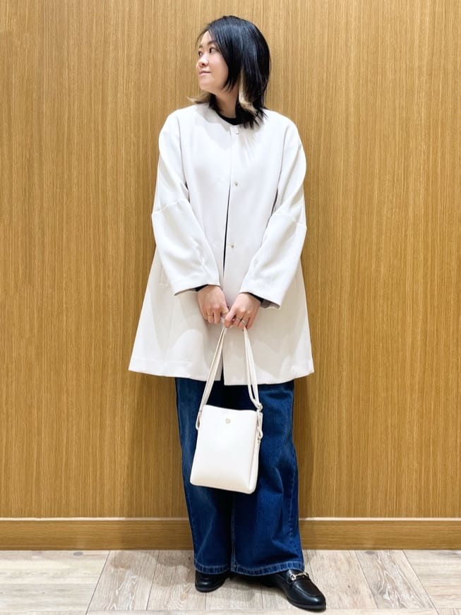 aさんの「OPAQUE.CLIP｜フォルムスリーブミドルコート【洗濯機OK】」を使ったコーディネート