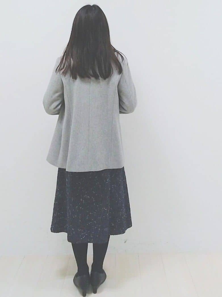SANAさんの「Reflect｜【SS-4Lサイズ／衿が顔に当たらない◎】スタンドネックミドルコート」を使ったコーディネート