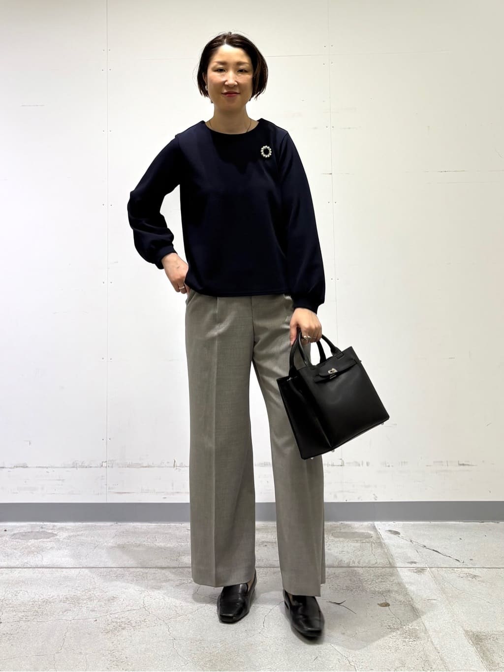 yuriさんの「INDIVI｜【SETUP可能／袖コンシャス】ダンボールジャージトップス」を使ったコーディネート