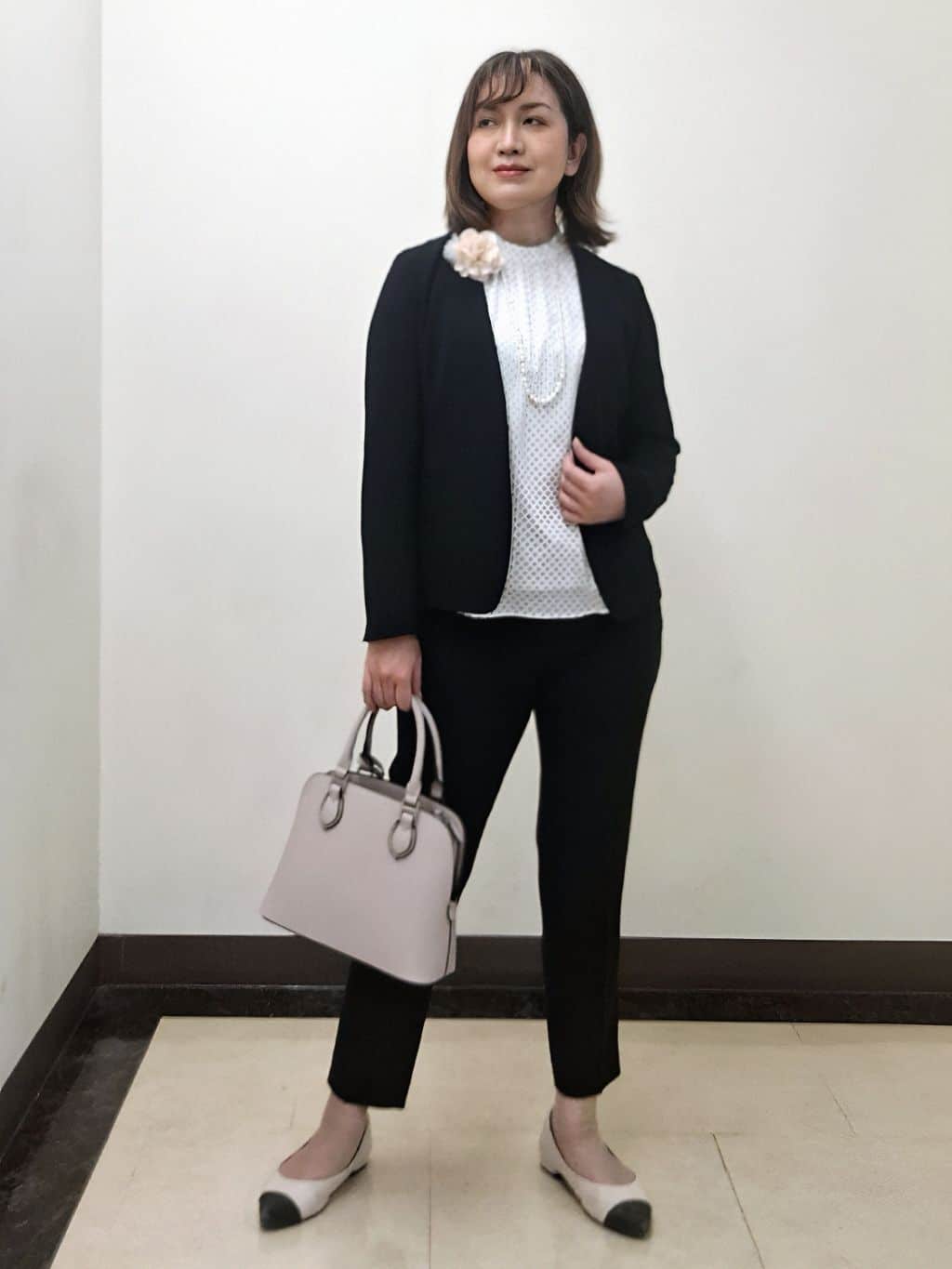 S.xuliさんの「Reflect｜【SS-4Lサイズ／通勤／セットアップ可】ノーカラージャケット」を使ったコーディネート