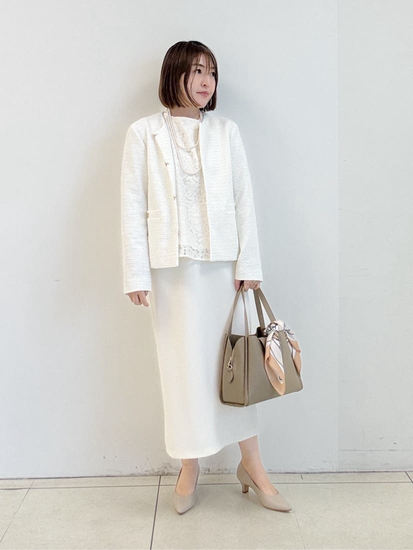 yoshiyaさんの「INDIVI｜【マルチWAY】3点セットパール調ネックレス」を使ったコーディネート
