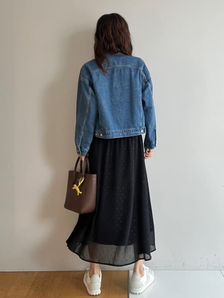 misaさんの「DRESSTERIOR｜【ウォッシャブル/きれいめ】フィルムドット シアードレス」を使ったコーディネート