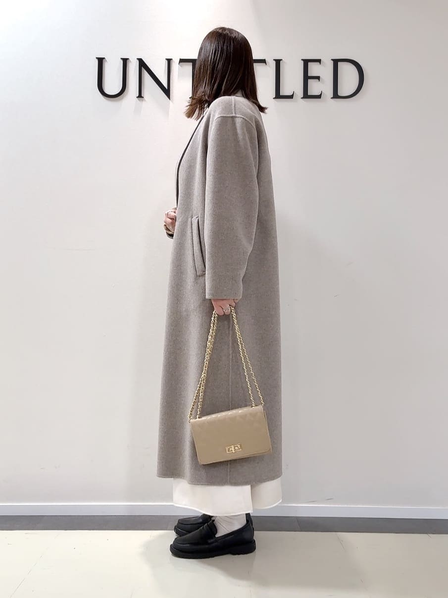 YUIさんの「UNTITLED｜【ロング丈/軽やか】テーラード　リバーコート」を使ったコーディネート