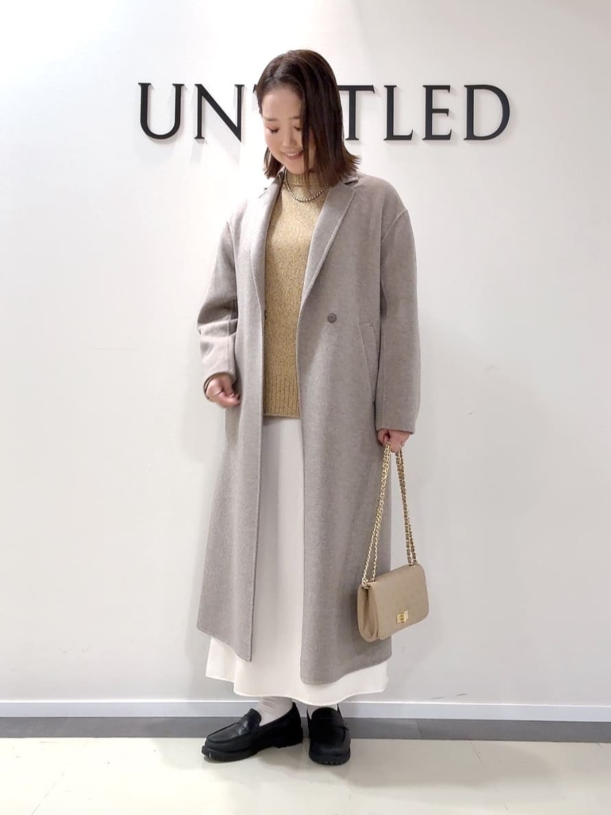 YUIさんの「UNTITLED｜【ロング丈/軽やか】テーラード　リバーコート」を使ったコーディネート