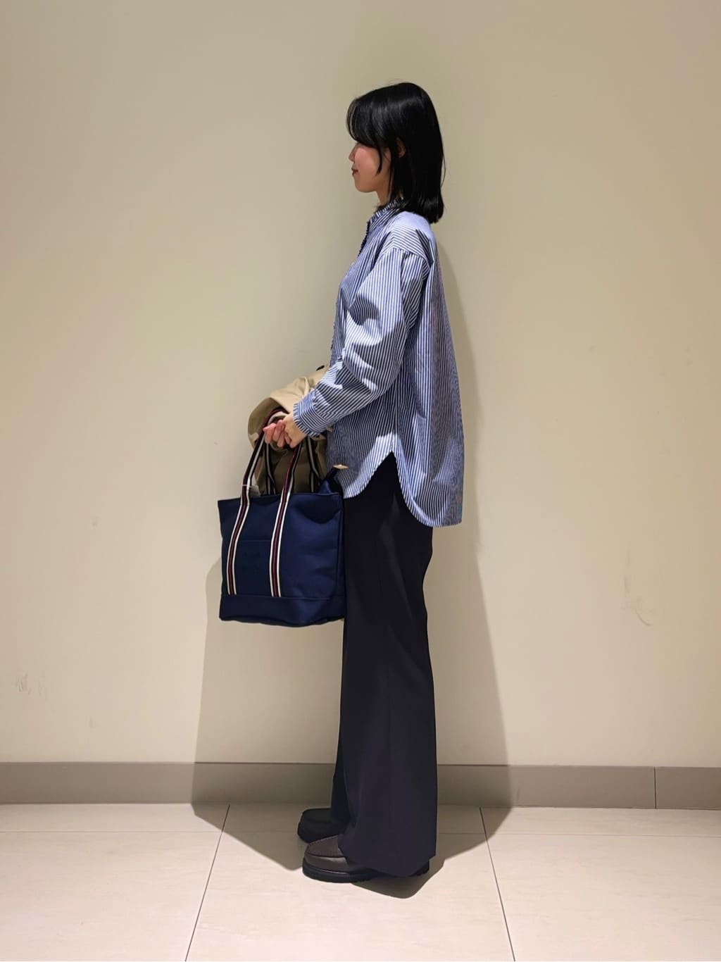 mayuさんの「Dessin｜シャンブレースプリングコート」を使ったコーディネート