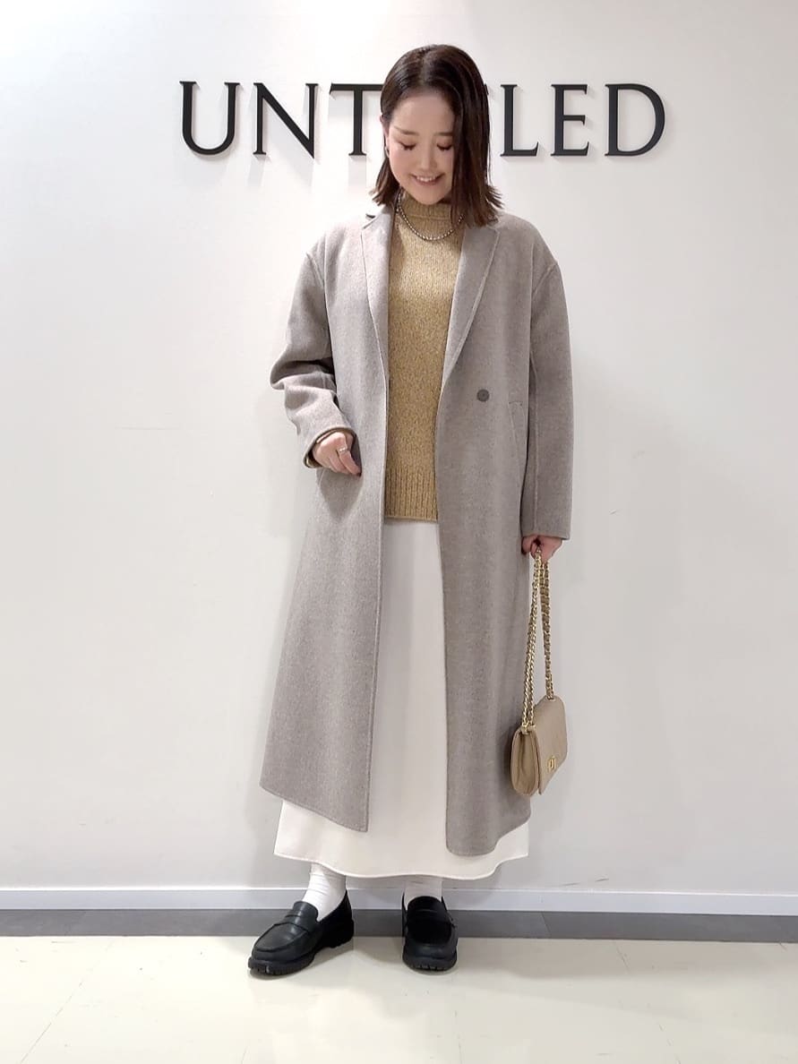 YUIさんの「UNTITLED｜【ロング丈/軽やか】テーラード　リバーコート」を使ったコーディネート